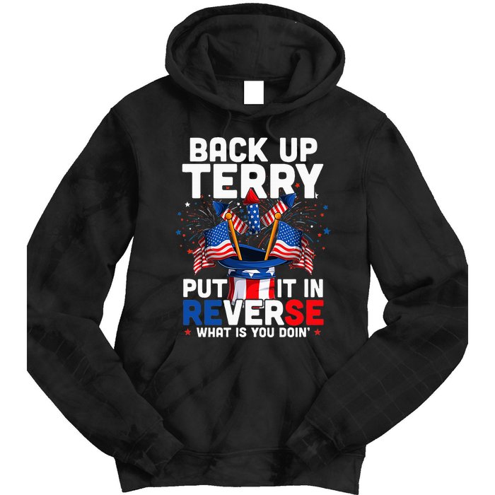 Back Up Terry Put It In Reverse Funny July 4th Firework Tie Dye Hoodie