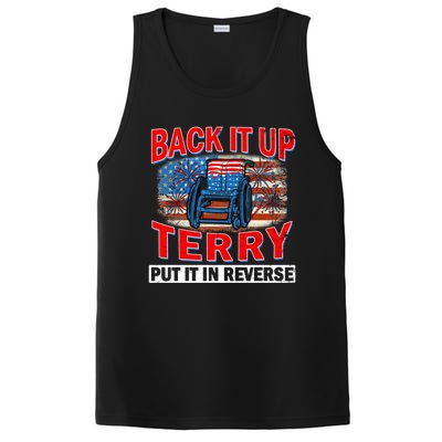 Back Up Terry Put It In Reverse Firework Funny 4th Of July Gift PosiCharge Competitor Tank