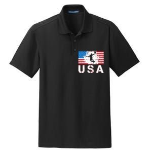 Basketball USA team American flag US Basketball Dry Zone Grid Polo