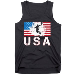 Basketball USA team American flag US Basketball Tank Top