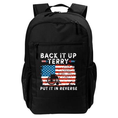Back Up Terry Put It In Reverse 4th July Us Flag Fireworks Daily Commute Backpack