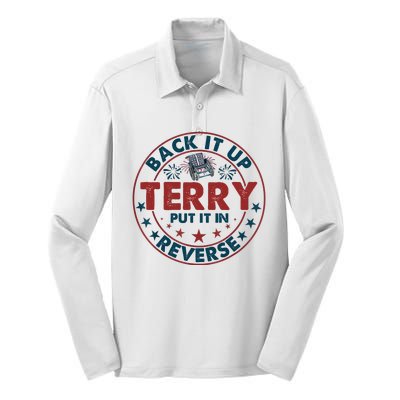 Back Up Terry Put It In Reverse Firework Vintage 4th Of July Silk Touch Performance Long Sleeve Polo