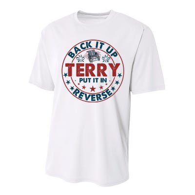 Back Up Terry Put It In Reverse Firework Vintage 4th Of July Performance Sprint T-Shirt