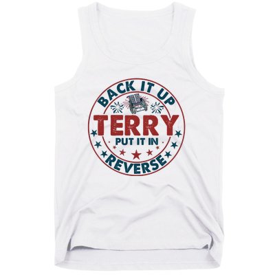 Back Up Terry Put It In Reverse Firework Vintage 4th Of July Tank Top