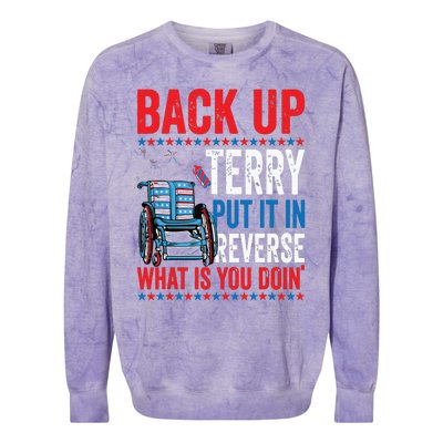 Back Up Terry Put It In Reverse Firework 4th Of July Colorblast Crewneck Sweatshirt