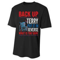 Back Up Terry Put It In Reverse Firework 4th Of July Performance Sprint T-Shirt