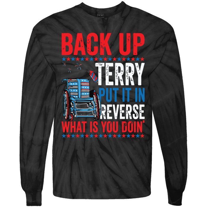 Back Up Terry Put It In Reverse Firework 4th Of July Tie-Dye Long Sleeve Shirt