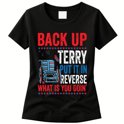 Back Up Terry Put It In Reverse Firework 4th Of July Women's T-Shirt