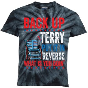 Back Up Terry Put It In Reverse Firework 4th Of July Kids Tie-Dye T-Shirt