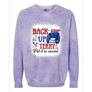 Back Up Terry Put It In Reverse 4th Of July American Flag Gift Colorblast Crewneck Sweatshirt