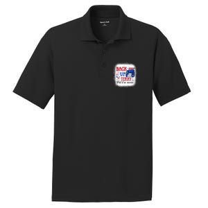 Back Up Terry Put It In Reverse 4th Of July American Flag Gift PosiCharge RacerMesh Polo