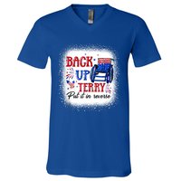 Back Up Terry Put It In Reverse 4th Of July American Flag Gift V-Neck T-Shirt