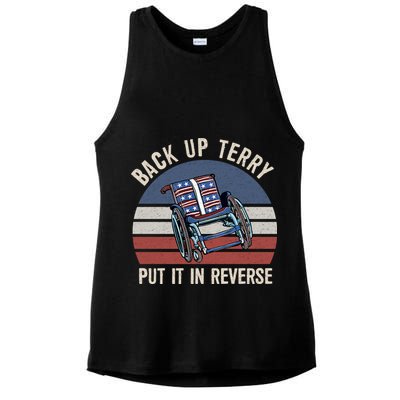 Back Up Terry Put It In Reverse Firework Vintage 4th Of July Ladies PosiCharge Tri-Blend Wicking Tank