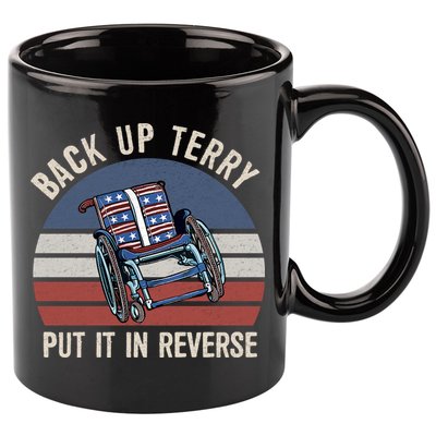 Back Up Terry Put It In Reverse Firework Vintage 4th Of July 11oz C Handle Ceramic Mug