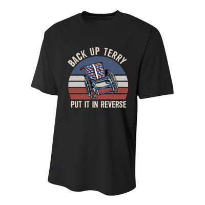 Back Up Terry Put It In Reverse Firework Vintage 4th Of July Youth Performance Sprint T-Shirt