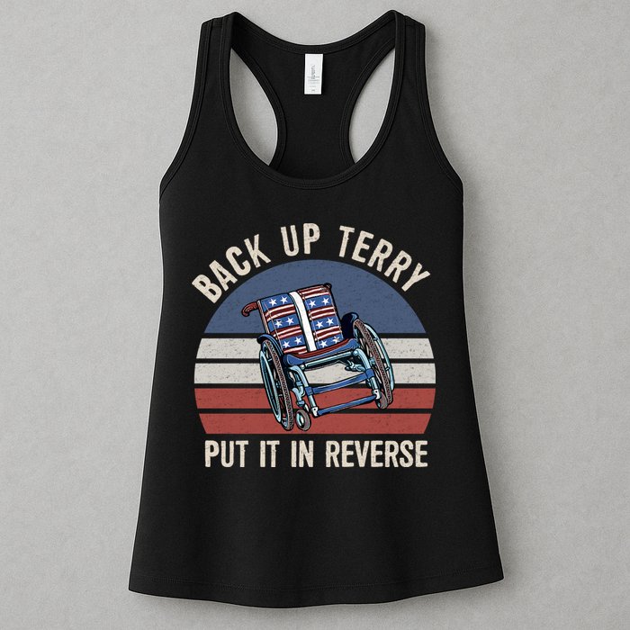 Back Up Terry Put It In Reverse Firework Vintage 4th Of July Womens Tank Top