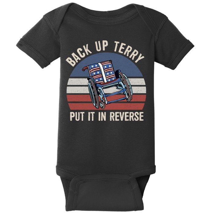 Back Up Terry Put It In Reverse Firework Vintage 4th Of July Baby Bodysuit