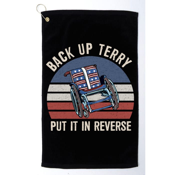 Back Up Terry Put It In Reverse Firework Vintage 4th Of July Golf Towel