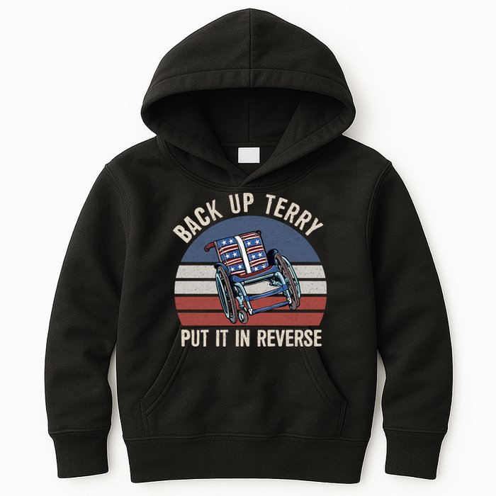 Back Up Terry Put It In Reverse Firework Vintage 4th Of July Kids Hoodie