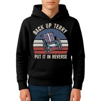 Back Up Terry Put It In Reverse Firework Vintage 4th Of July Kids Hoodie