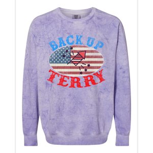 Back Up Terry Put It In Reverse 4th Of July Firework Flag Gift Colorblast Crewneck Sweatshirt