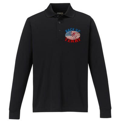 Back Up Terry Put It In Reverse 4th Of July Firework Flag Gift Performance Long Sleeve Polo