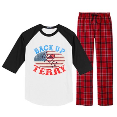 Back Up Terry Put It In Reverse 4th Of July Firework Flag Gift Raglan Sleeve Pajama Set