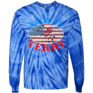 Back Up Terry Put It In Reverse 4th Of July Firework Flag Gift Tie-Dye Long Sleeve Shirt