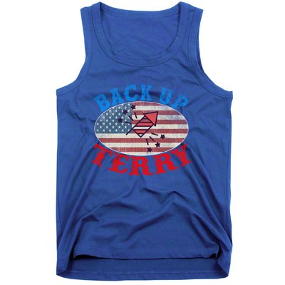 Back Up Terry Put It In Reverse 4th Of July Firework Flag Gift Tank Top