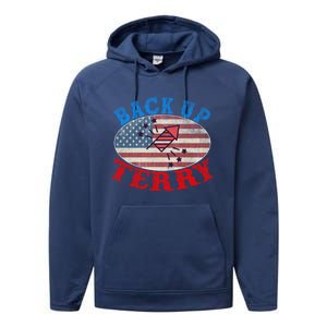 Back Up Terry Put It In Reverse 4th Of July Firework Flag Gift Performance Fleece Hoodie