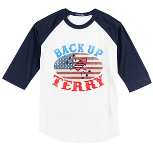 Back Up Terry Put It In Reverse 4th Of July Firework Flag Gift Baseball Sleeve Shirt