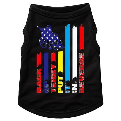 Back Up Terry Put It In Reverse Firework flag 4th Of July Doggie Tank