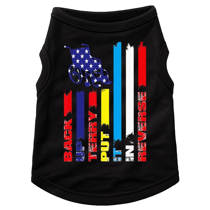 Back Up Terry Put It In Reverse Firework flag 4th Of July Doggie Tank