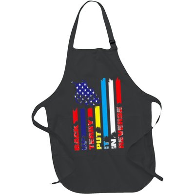 Back Up Terry Put It In Reverse Firework flag 4th Of July Apron