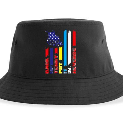 Back Up Terry Put It In Reverse Firework flag 4th Of July Sustainable Bucket Hat