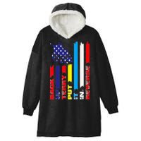 Back Up Terry Put It In Reverse Firework flag 4th Of July Hooded Wearable Blanket