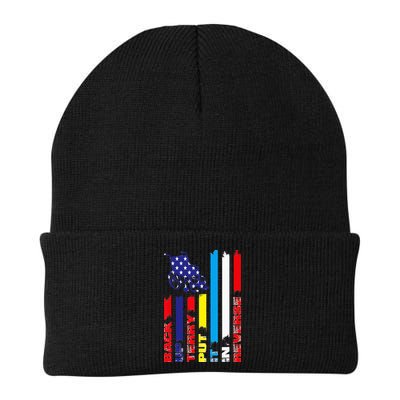 Back Up Terry Put It In Reverse Firework flag 4th Of July Beanie