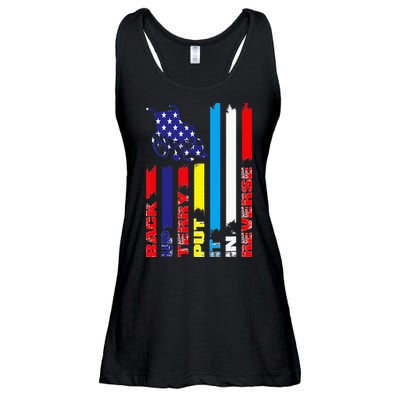 Back Up Terry Put It In Reverse Firework flag 4th Of July Ladies Essential Flowy Tank