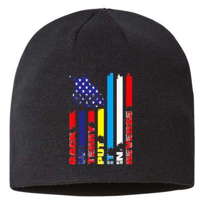 Back Up Terry Put It In Reverse Firework flag 4th Of July Sustainable Beanie