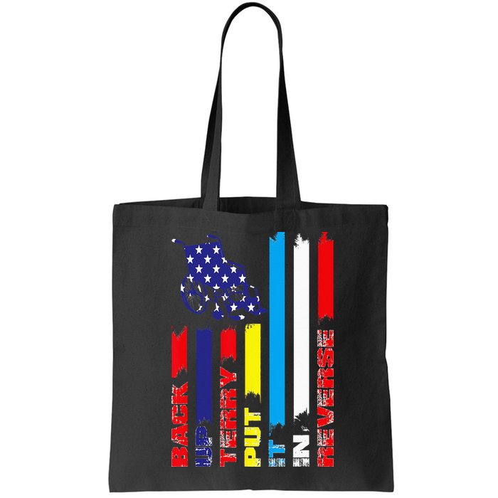 Back Up Terry Put It In Reverse Firework flag 4th Of July Bag