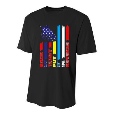 Back Up Terry Put It In Reverse Firework flag 4th Of July Youth Performance Sprint T-Shirt