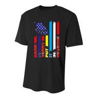 Back Up Terry Put It In Reverse Firework flag 4th Of July Youth Performance Sprint T-Shirt