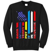 Back Up Terry Put It In Reverse Firework flag 4th Of July Tall Sweatshirt