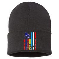 Back Up Terry Put It In Reverse Firework flag 4th Of July Sustainable Knit Beanie