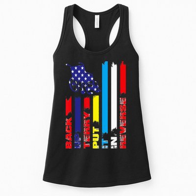 Back Up Terry Put It In Reverse Firework flag 4th Of July Womens Tank Top