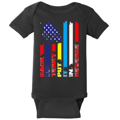 Back Up Terry Put It In Reverse Firework flag 4th Of July Baby Bodysuit