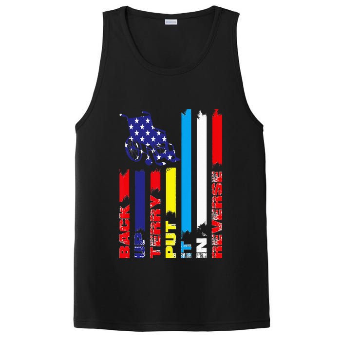 Back Up Terry Put It In Reverse Firework flag 4th Of July PosiCharge Competitor Tank