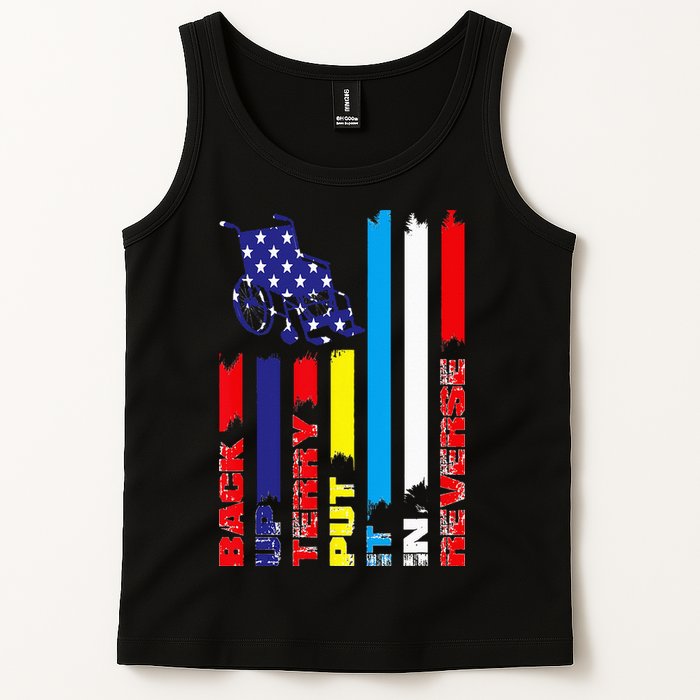 Back Up Terry Put It In Reverse Firework flag 4th Of July Tank Top