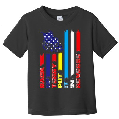 Back Up Terry Put It In Reverse Firework flag 4th Of July Toddler T-Shirt