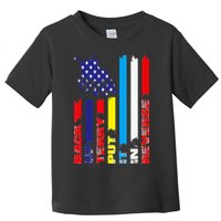 Back Up Terry Put It In Reverse Firework flag 4th Of July Toddler T-Shirt